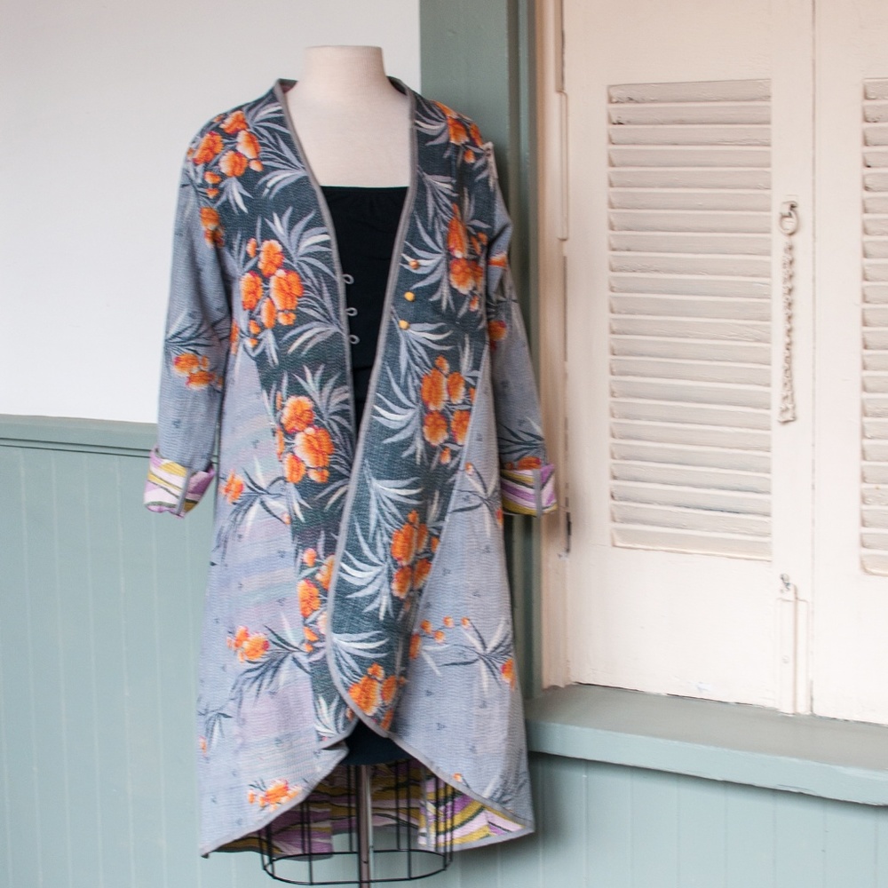 Kantha jacket coat New from vintage quilted saris